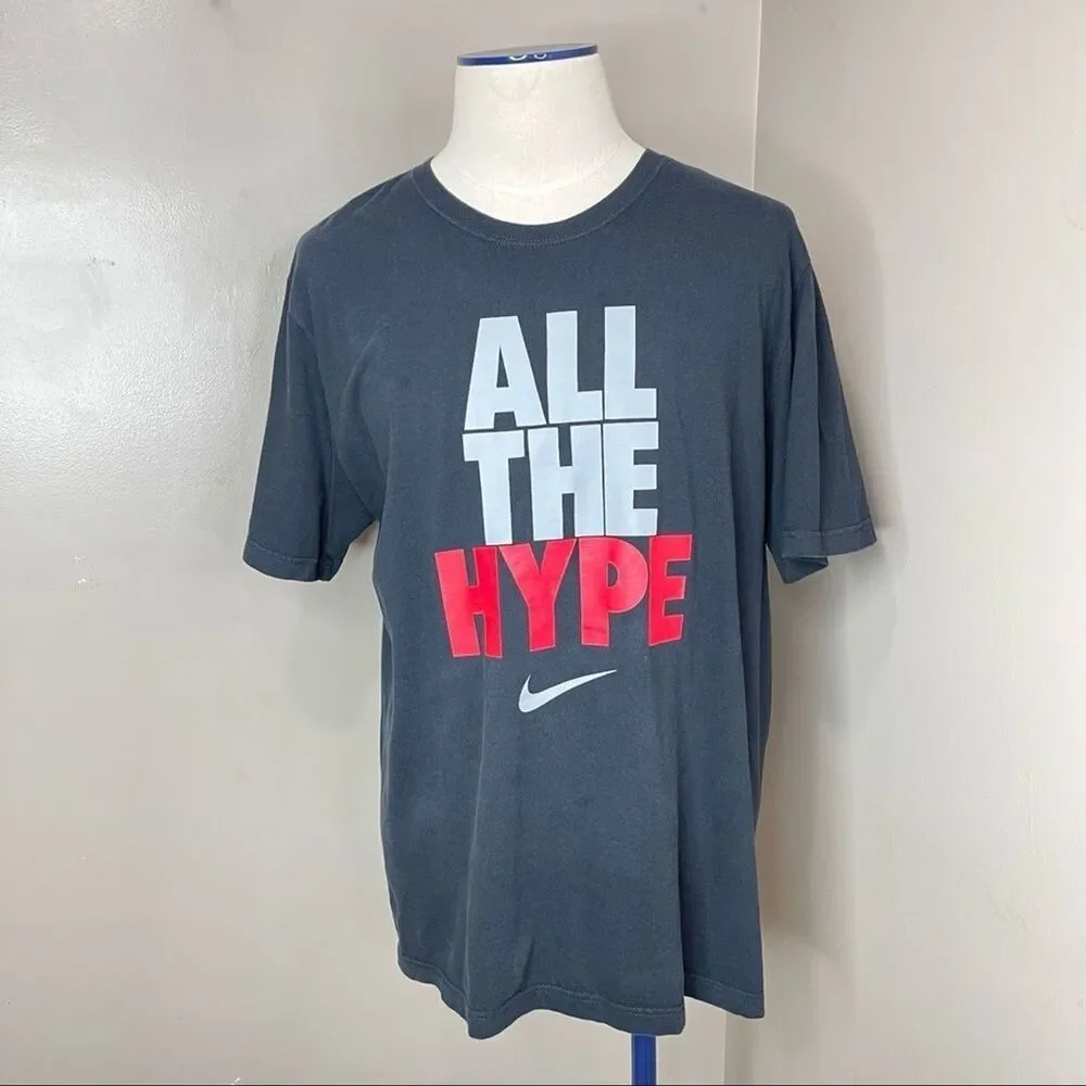 Nike Air All The Hype T shirt Black Short Sleeves XL tee